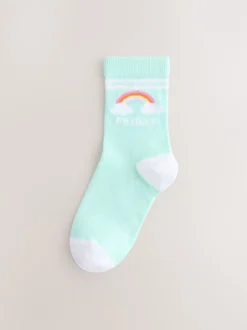 Little Bird by Jools Oliver Lot de 7 paires de chaussettes arc-en-ciel pastel