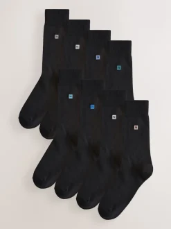 Logo bleu/gris - Chaussettes brodées Lasting Fresh 8 Lot