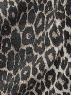 Léopard - Jean Jambe large en coton imprimé