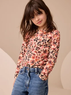 Léopard - Top côtelé à manches longues (3-16ans)