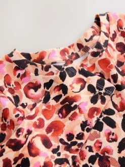 Léopard - Top côtelé à manches longues (3-16ans)