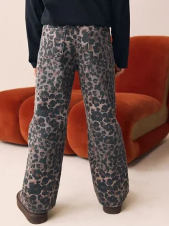 Léopard chocolat - Jeans à jambe large (3-16ans)