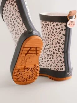 Léopard neutre - Bottes de pluie