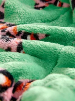 Léopard vert - Peignoir Eleanor Bowmer en polaire imprimé léopard