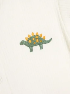 Lot de 2 bodys JoJo Maman Bébé Stegosaurus et unis à manches courtes