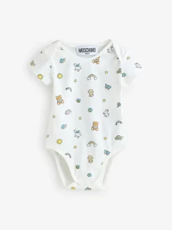 Lot de 2 bodys Moschino à logo bébé avec coffret cadeau