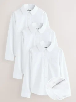 Lot de 3 chemises d’école à manches longues Clarks avec nœud