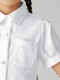 Lot de 3 chemises d’école Clarks à manches courtes avec nœud