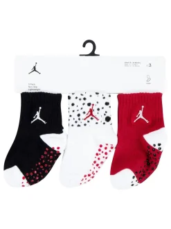Lot de 3 paires de chaussettes Jordan Grippy blanches