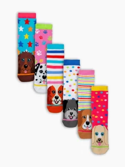 Lot de 6 paires de chaussettes United Odd Socks Pup Stars fille