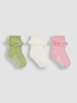 Lot de 3 paires de chaussettes à volants JoJo Maman Bébé