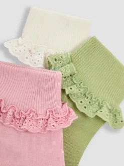 Lot de 3 paires de chaussettes à volants JoJo Maman Bébé