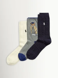Lot de 3 paires de chaussettes ras du cou Polo Ralph Lauren Bear