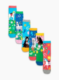 Lot de 6 paires de chaussettes United Odd Socks Giddy Up fille