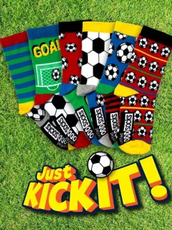 Lot de 6 paires de Chaussettes Garçons United Odd Socks Football Kick