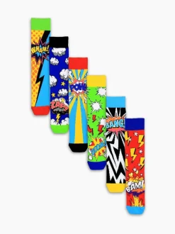 Lot de 6 paires de chaussettes United Odd Socks Super Hero Comic