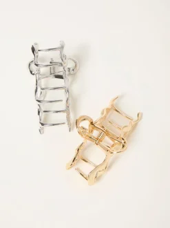 Lot de 2 pinces FatFace en métal avec nœud