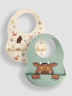 Lot de 2bavoirs en silicone JoJo Maman Bébé The Gruffalo
