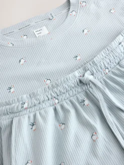 Macareux bleu - Pyjamas Manche longue côtelé
