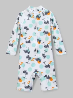 Maillot de bain Angel & Rocket Brody bleu imprimé soleil pour tout-petit