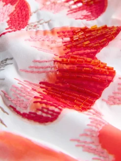 Maillot de bain B by Ted Baker Bandeau blanc fleuri avec perles