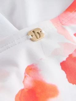 Maillot de bain B by Ted Baker Bandeau blanc fleuri avec perles