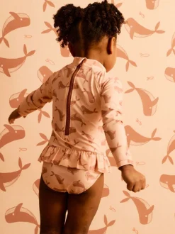 Maillot de bain KIDLY BY MORI en polyester marron à manches longues