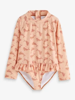 Maillot de bain KIDLY BY MORI en polyester marron à manches longues