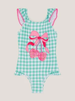 Maillot de bain Monsoon Cherry Vichy à sequins