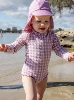 Maillot de bain Purebaby à manches longues et volants