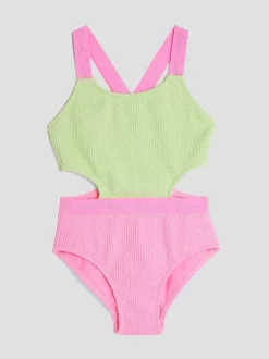 Maillot de bain River Island élastique color block pour fille