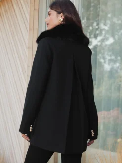 Manteau Lipsy Dolly avec col en fausse fourrure