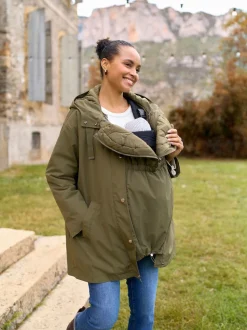 Manteau polyvalent Seraphine Grossesse et bébé avec intérieur matelassé indépendant