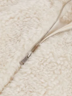 Manteau Reiss Remy à col cheminée en fausse fourrure de mouton