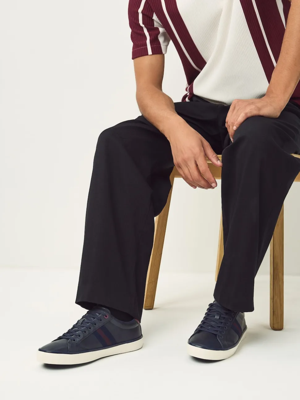 marine - Baskets Chic et décontracté à rayures latérales