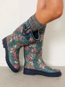 marine - Bottes de pluie imprimées en caoutchouc FatFace