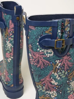 marine - Bottes de pluie imprimées en caoutchouc FatFace