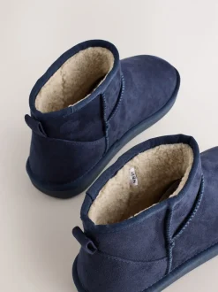 marine - Chaussons bottes en microdaim