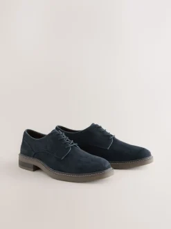 marine - Chaussures derby en suédine