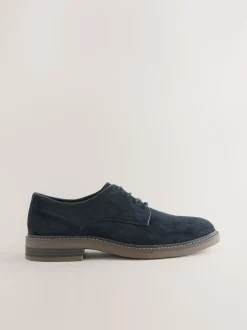 marine - Chaussures derby en suédine
