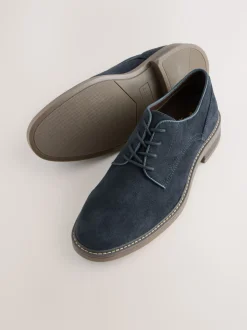 marine - Chaussures derby en suédine