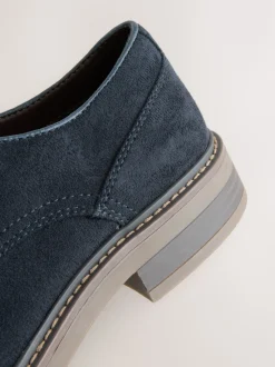 marine - Chaussures derby en suédine