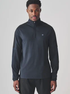 marine - Col zippé - Haut d’entraînement actif