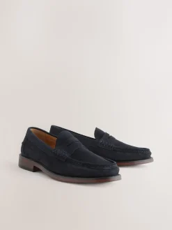 marine - Coupe classique - Mocassins en daim