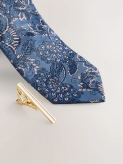 marine - Cravate et pince design