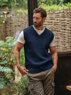 marine - Débardeur FatFace en maille à col en V