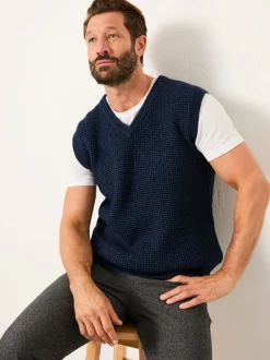 marine - Débardeur FatFace en maille à col en V