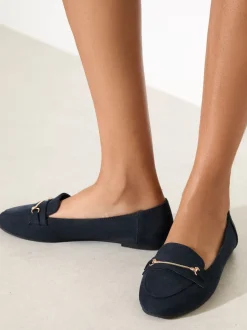 marine - Friends Like These Mocassins élégants en faux daim à mors Chaussures plates