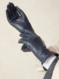 marine - Gants en cuir