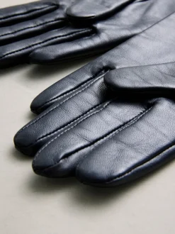 marine - Gants en cuir